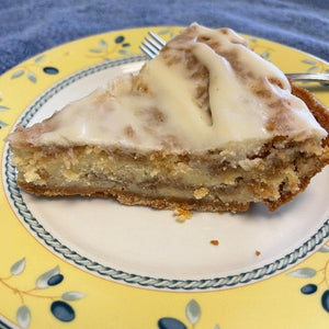 Slice of Cinnamon Roll Cheesecake